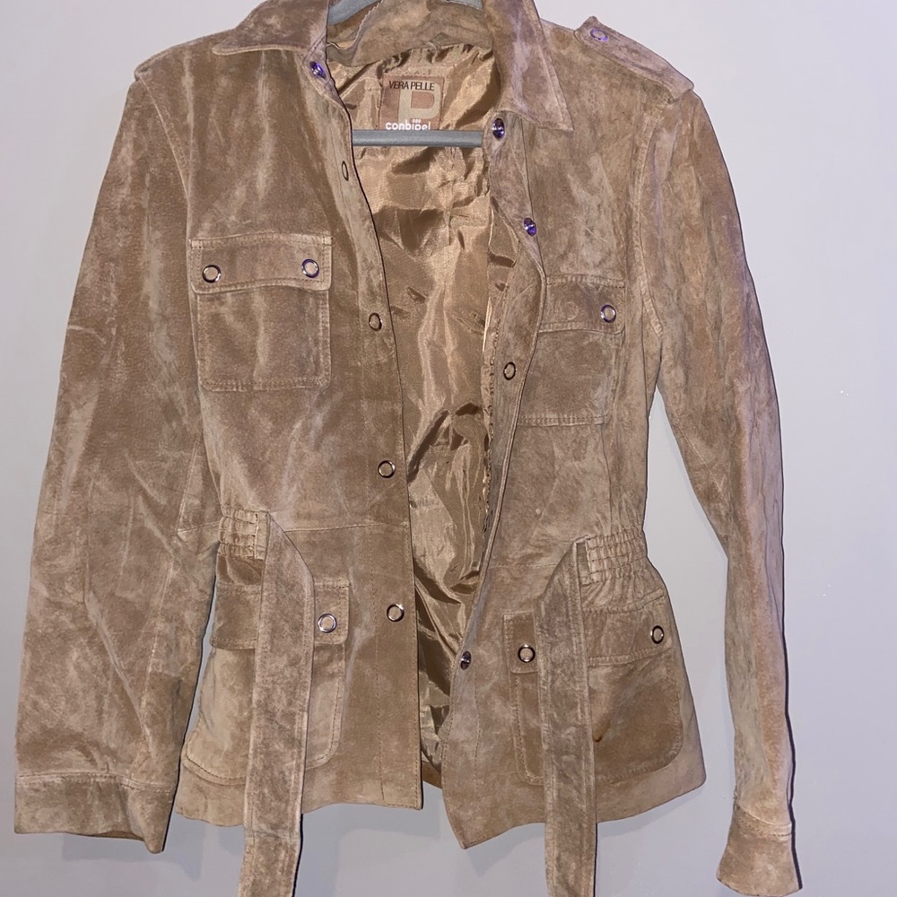 Vintage Vera Pelle Conbipel Suede Coat